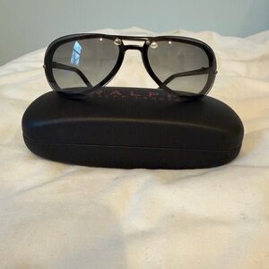 RALPH Ralph Lauren black aviator style sunglasses